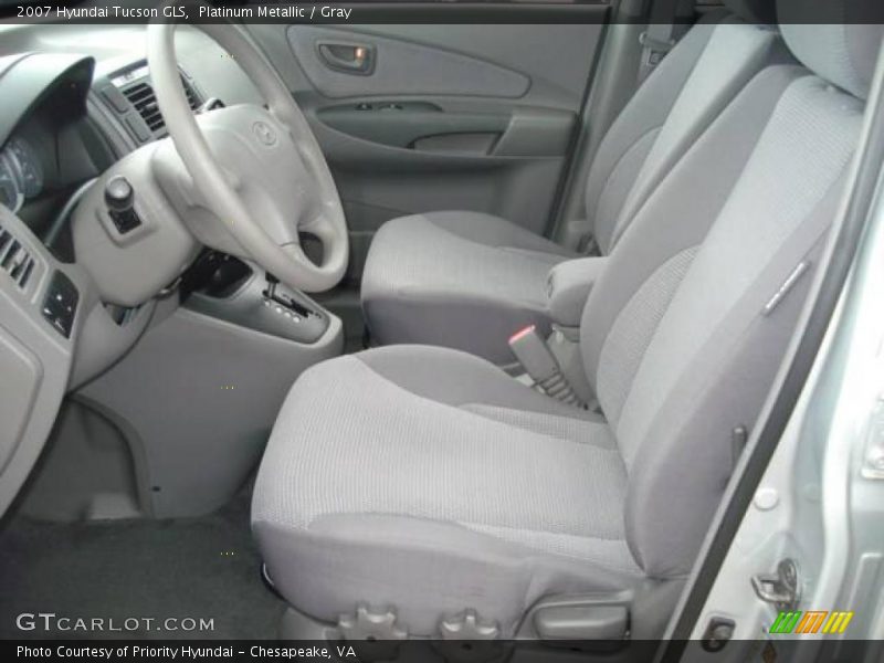 Platinum Metallic / Gray 2007 Hyundai Tucson GLS
