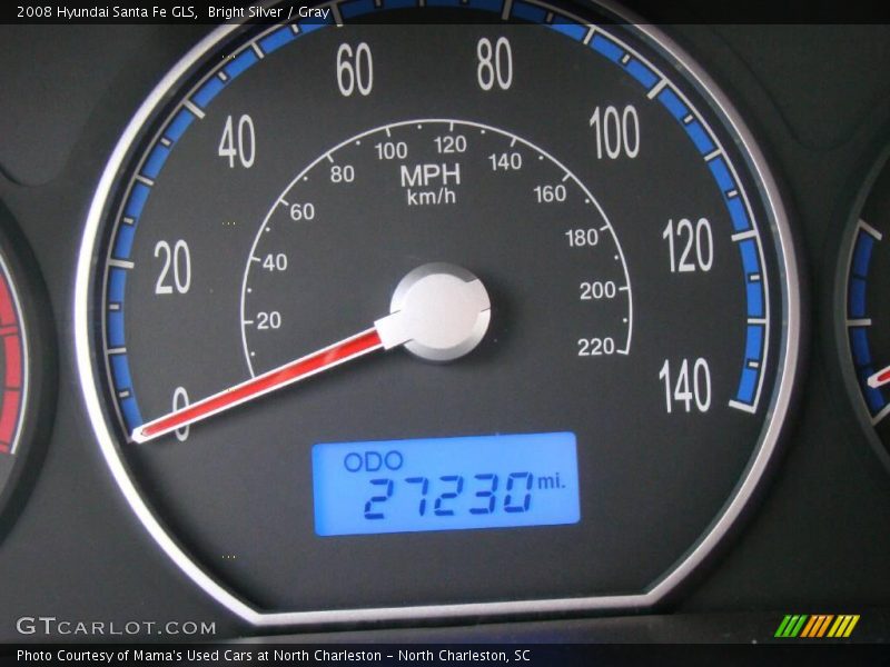 Bright Silver / Gray 2008 Hyundai Santa Fe GLS