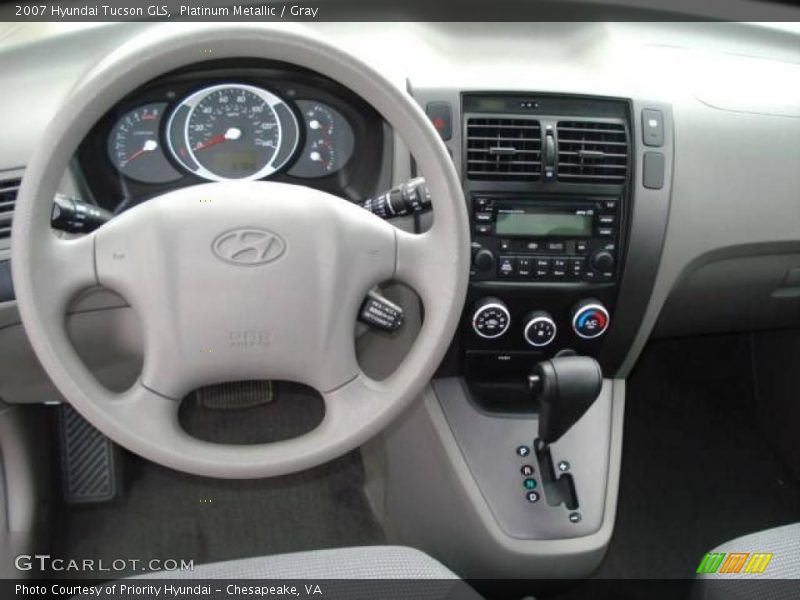 Platinum Metallic / Gray 2007 Hyundai Tucson GLS