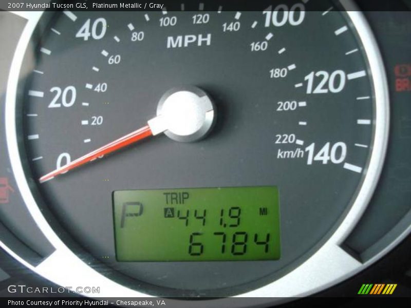 Platinum Metallic / Gray 2007 Hyundai Tucson GLS