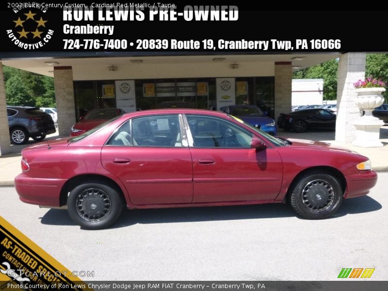 Cardinal Red Metallic / Taupe 2003 Buick Century Custom