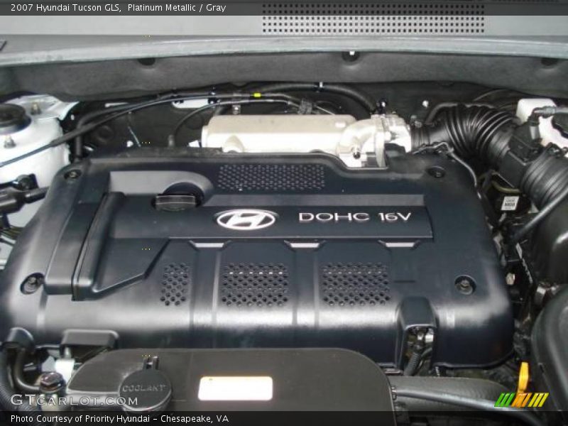 Platinum Metallic / Gray 2007 Hyundai Tucson GLS