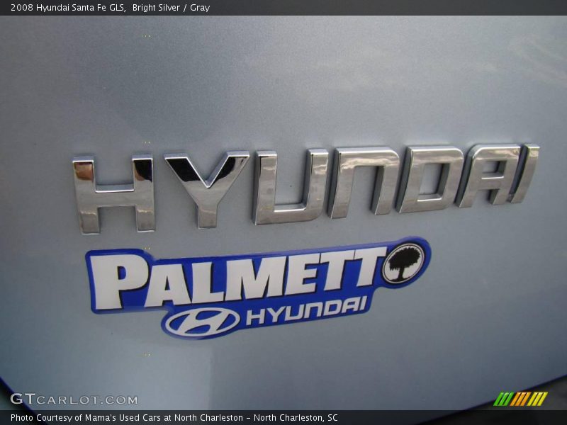 Bright Silver / Gray 2008 Hyundai Santa Fe GLS