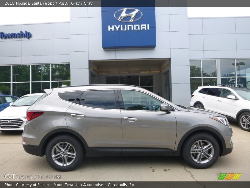 Gray / Gray 2018 Hyundai Santa Fe Sport AWD