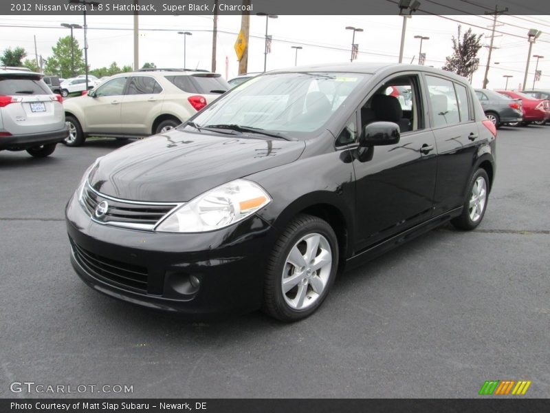 Super Black / Charcoal 2012 Nissan Versa 1.8 S Hatchback