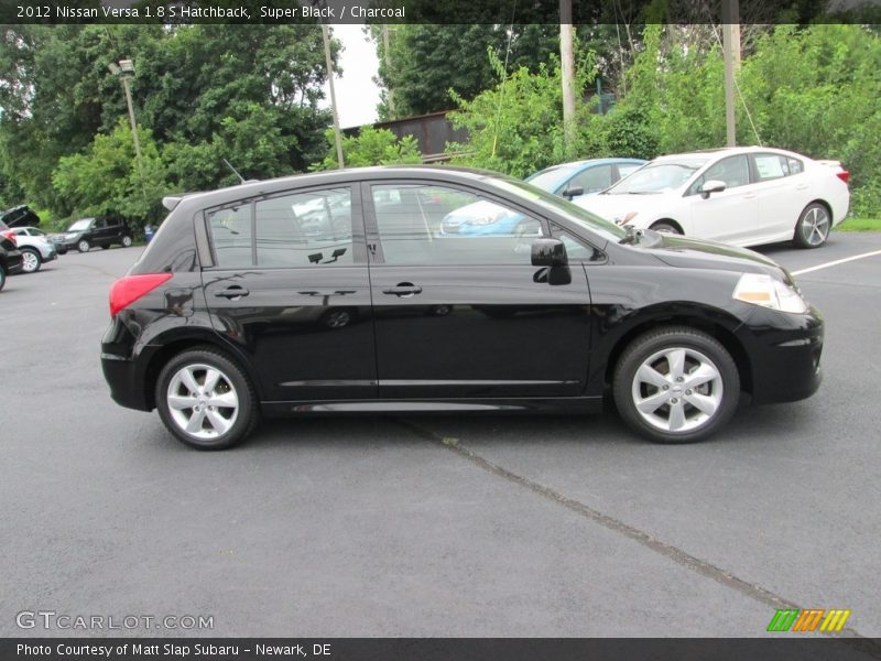 Super Black / Charcoal 2012 Nissan Versa 1.8 S Hatchback