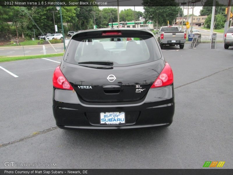 Super Black / Charcoal 2012 Nissan Versa 1.8 S Hatchback