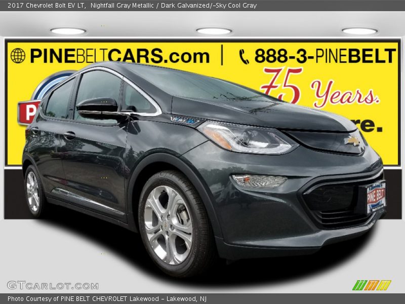 Nightfall Gray Metallic / Dark Galvanized/­Sky Cool Gray 2017 Chevrolet Bolt EV LT