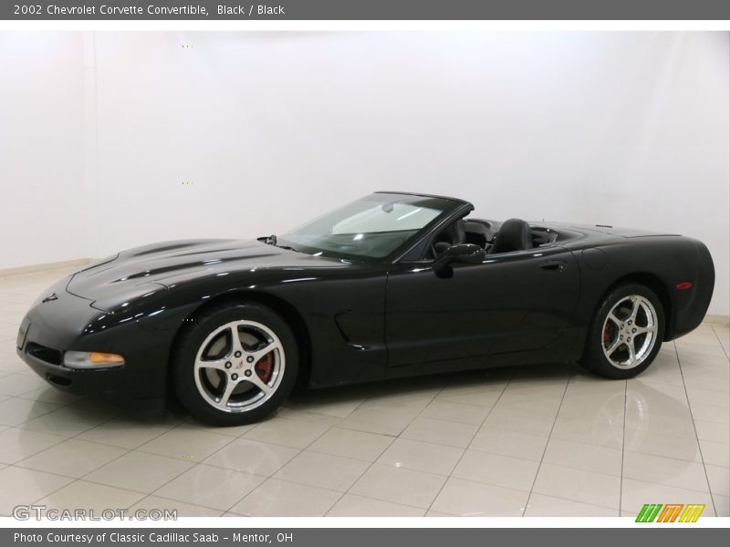Black / Black 2002 Chevrolet Corvette Convertible