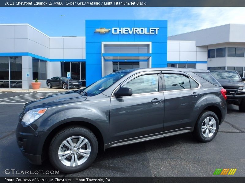 Cyber Gray Metallic / Light Titanium/Jet Black 2011 Chevrolet Equinox LS AWD