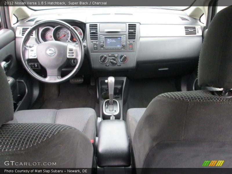 Super Black / Charcoal 2012 Nissan Versa 1.8 S Hatchback