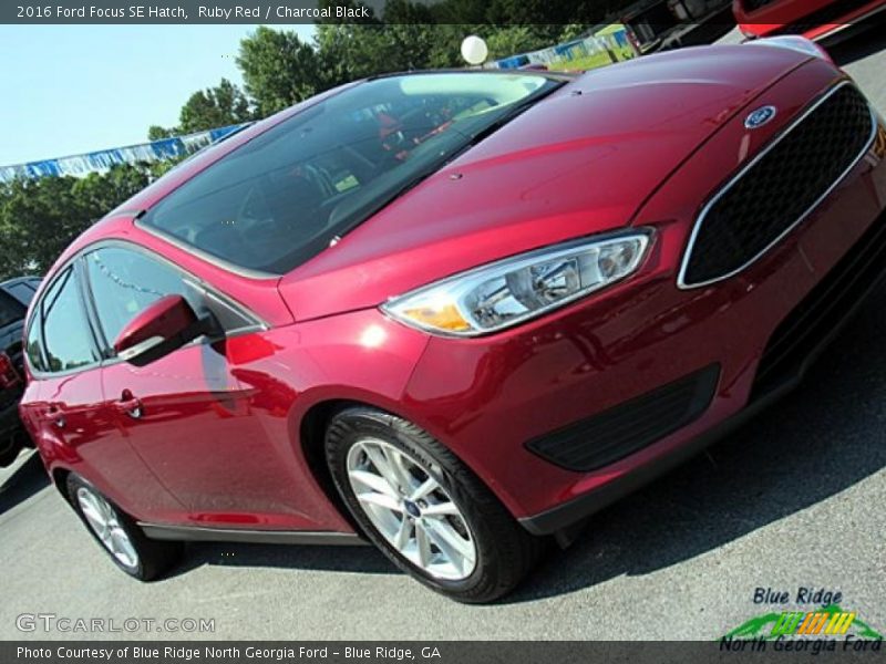 Ruby Red / Charcoal Black 2016 Ford Focus SE Hatch