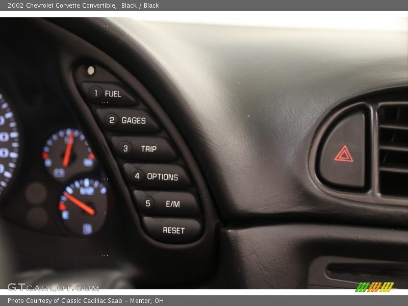 Controls of 2002 Corvette Convertible