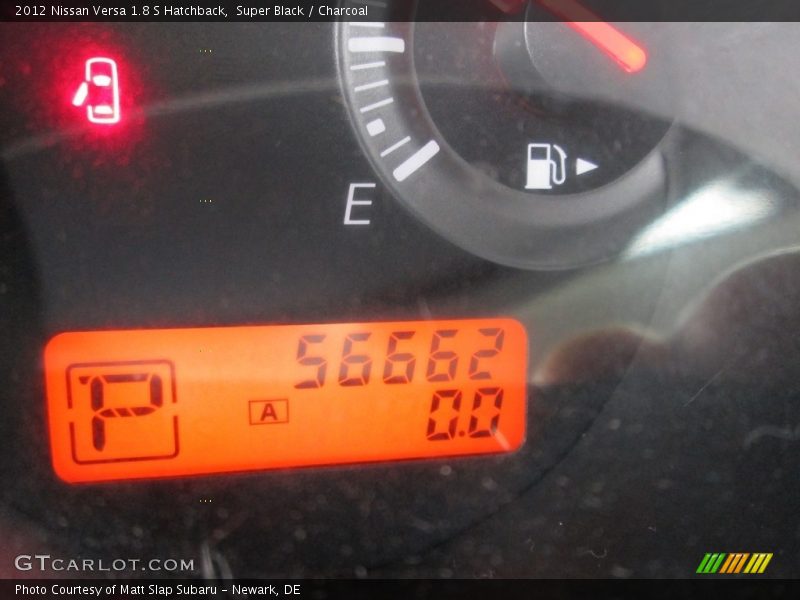 Super Black / Charcoal 2012 Nissan Versa 1.8 S Hatchback