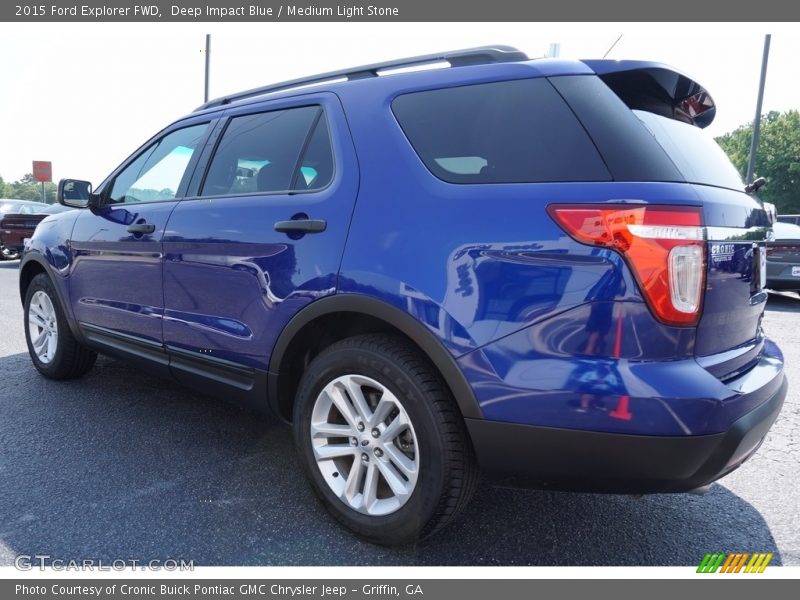 Deep Impact Blue / Medium Light Stone 2015 Ford Explorer FWD
