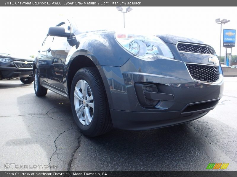 Cyber Gray Metallic / Light Titanium/Jet Black 2011 Chevrolet Equinox LS AWD