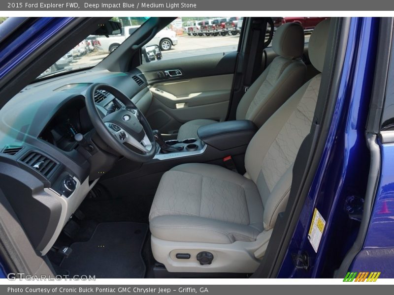 Deep Impact Blue / Medium Light Stone 2015 Ford Explorer FWD