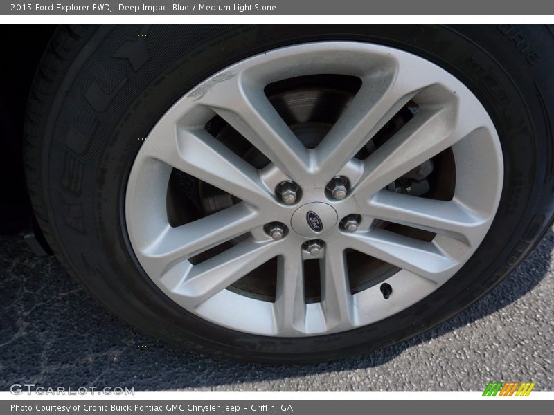 Deep Impact Blue / Medium Light Stone 2015 Ford Explorer FWD