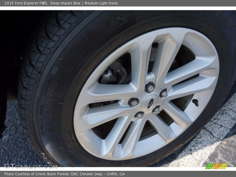 Deep Impact Blue / Medium Light Stone 2015 Ford Explorer FWD