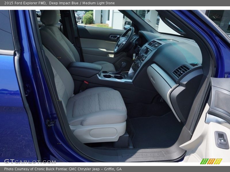Deep Impact Blue / Medium Light Stone 2015 Ford Explorer FWD