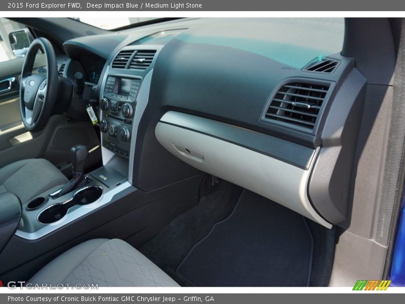 Deep Impact Blue / Medium Light Stone 2015 Ford Explorer FWD