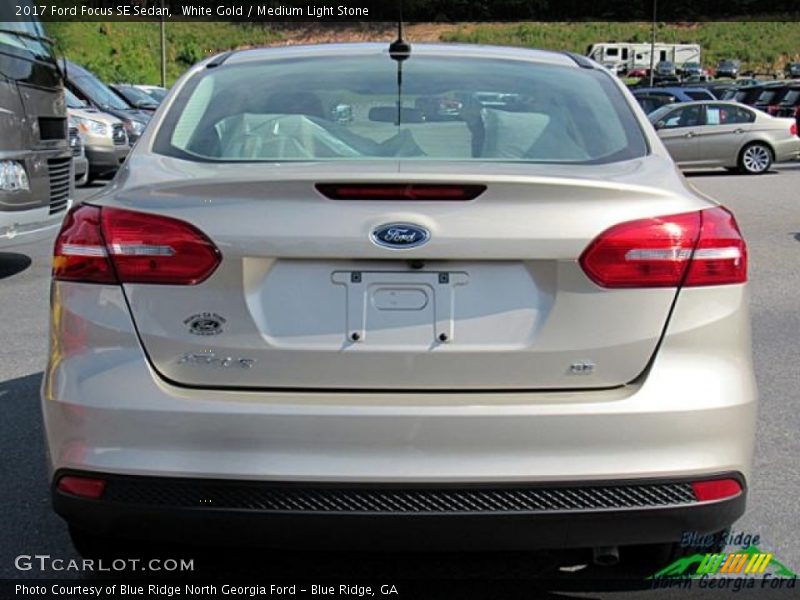 White Gold / Medium Light Stone 2017 Ford Focus SE Sedan