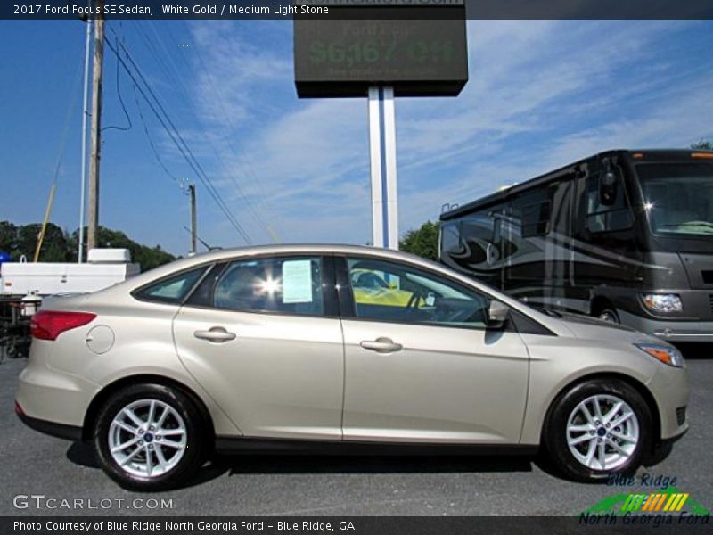 White Gold / Medium Light Stone 2017 Ford Focus SE Sedan