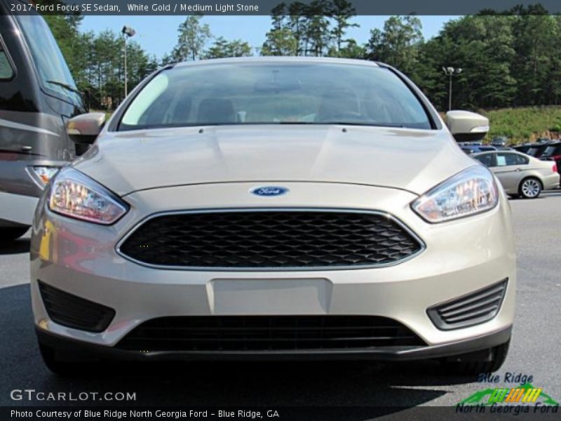 White Gold / Medium Light Stone 2017 Ford Focus SE Sedan