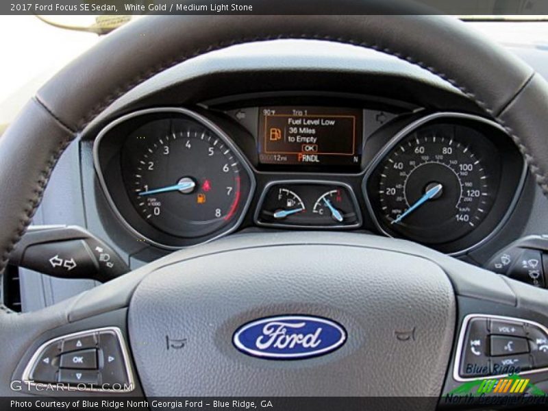White Gold / Medium Light Stone 2017 Ford Focus SE Sedan