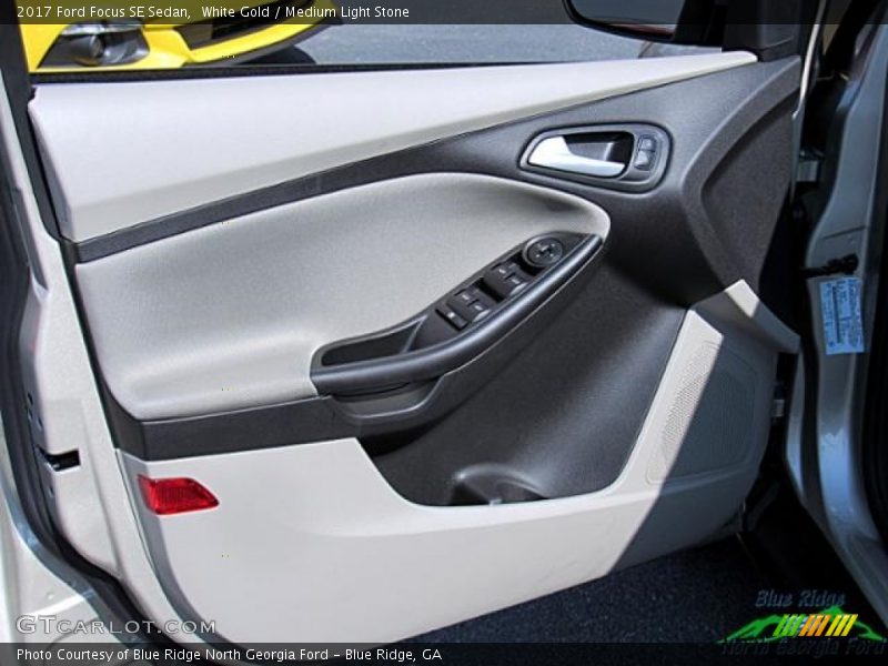 White Gold / Medium Light Stone 2017 Ford Focus SE Sedan