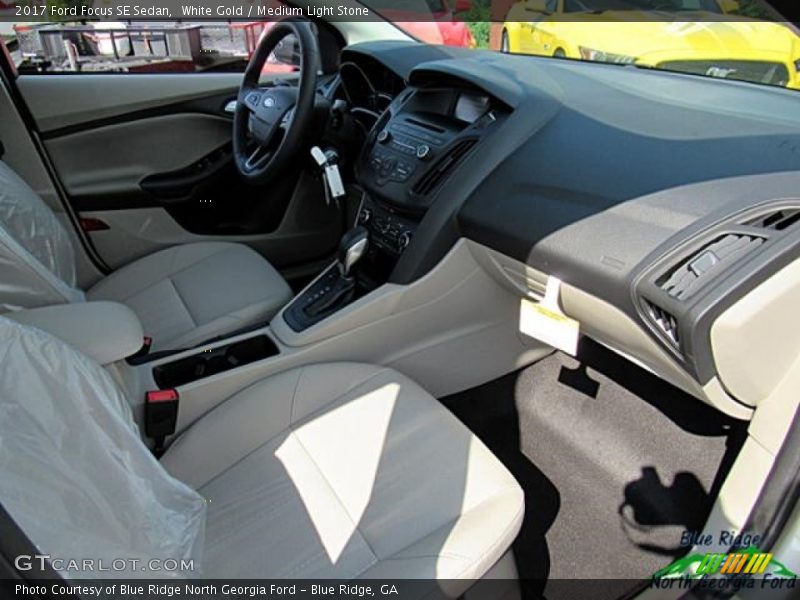 White Gold / Medium Light Stone 2017 Ford Focus SE Sedan