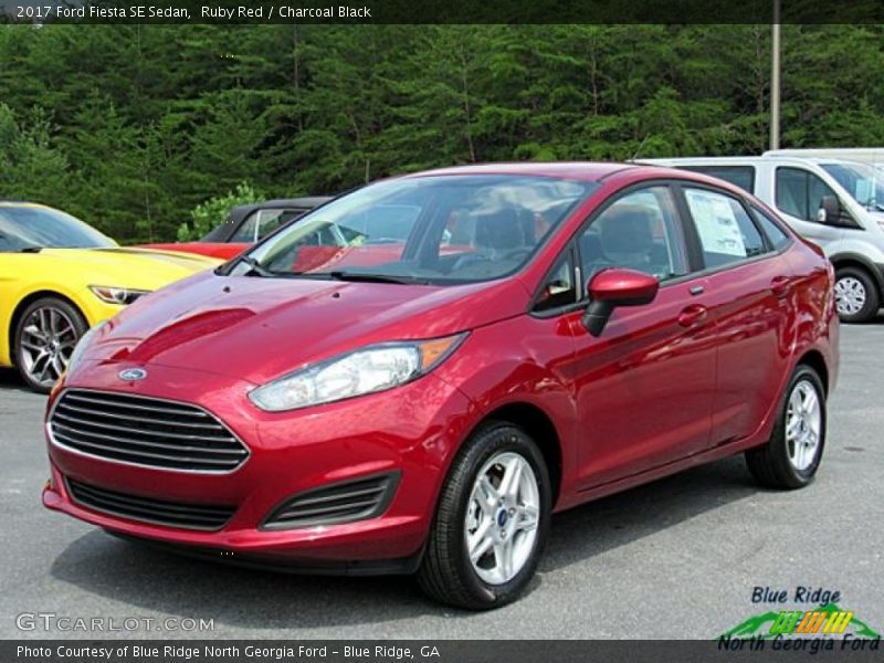 Ruby Red / Charcoal Black 2017 Ford Fiesta SE Sedan