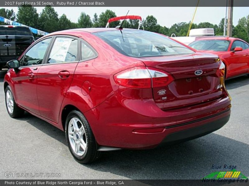Ruby Red / Charcoal Black 2017 Ford Fiesta SE Sedan