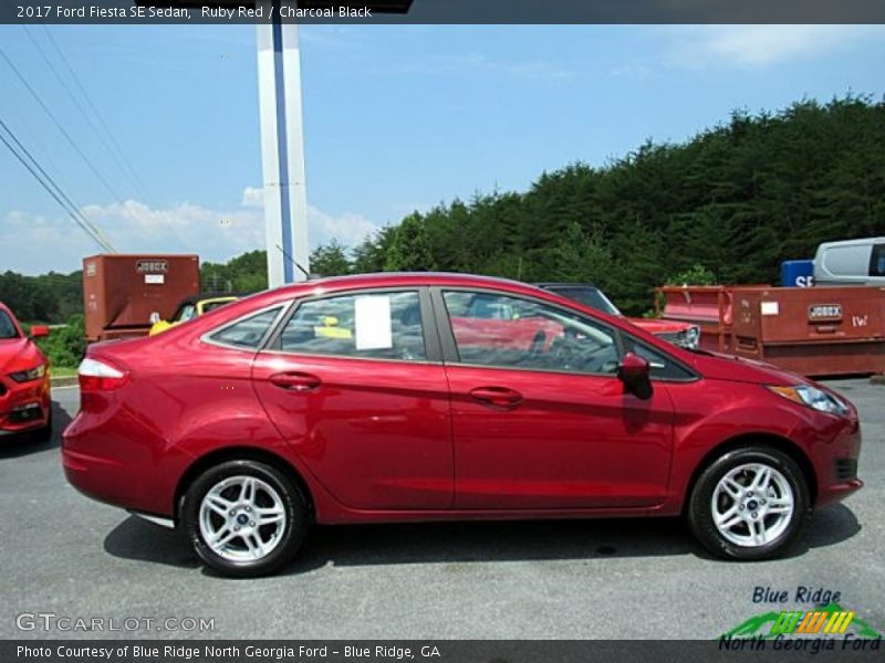Ruby Red / Charcoal Black 2017 Ford Fiesta SE Sedan