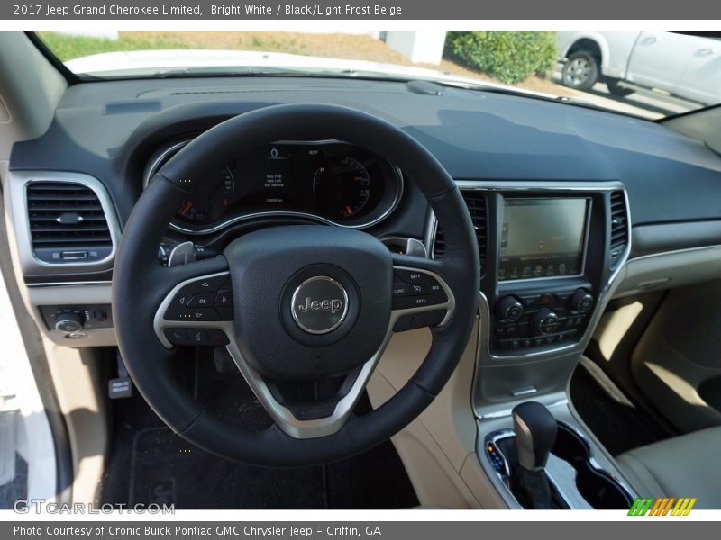 Bright White / Black/Light Frost Beige 2017 Jeep Grand Cherokee Limited