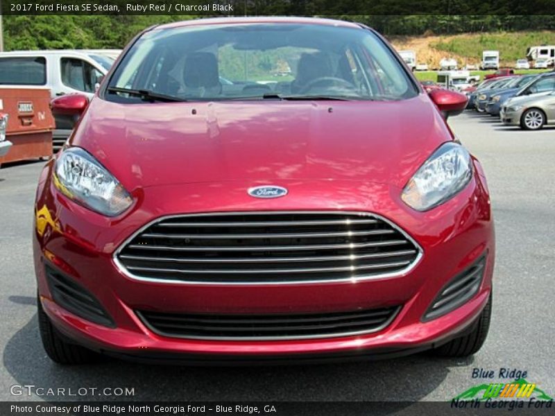 Ruby Red / Charcoal Black 2017 Ford Fiesta SE Sedan