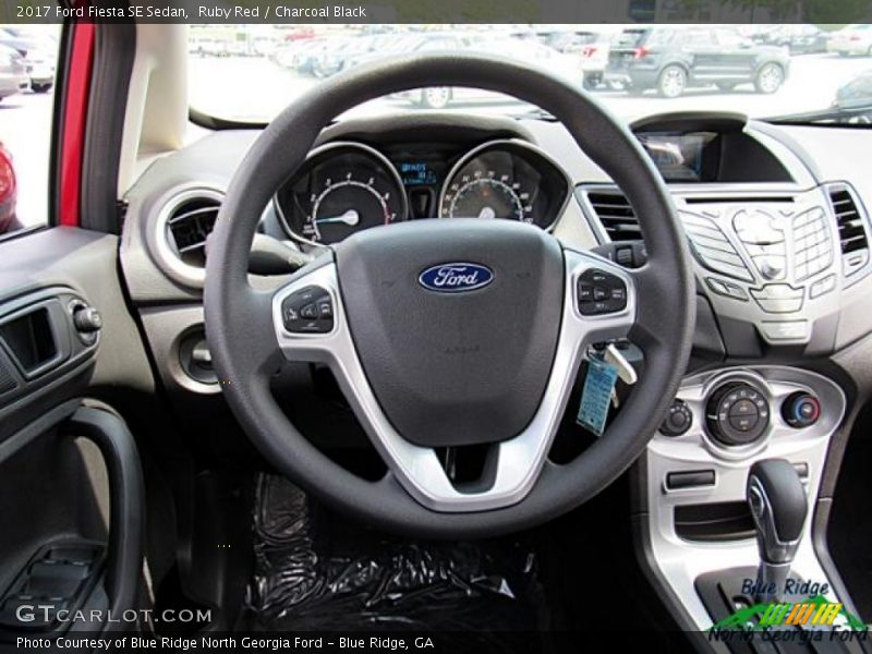 Ruby Red / Charcoal Black 2017 Ford Fiesta SE Sedan