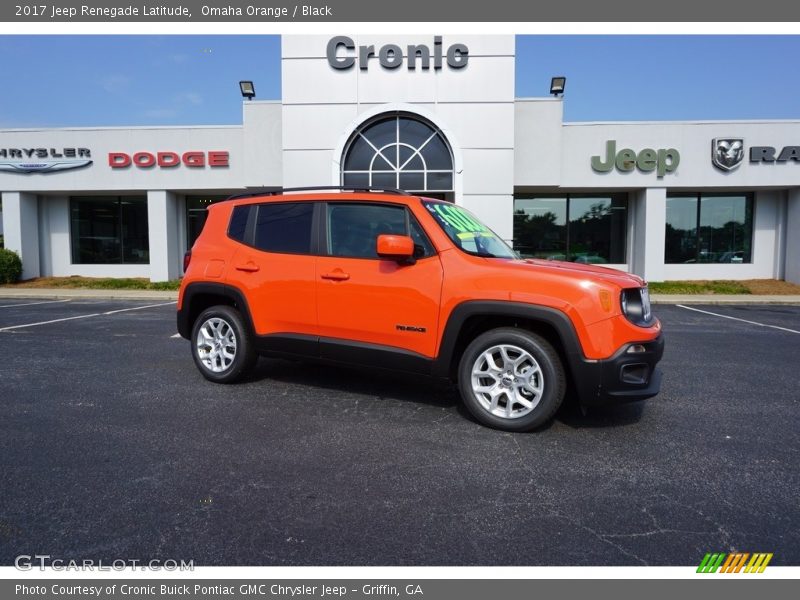 Omaha Orange / Black 2017 Jeep Renegade Latitude