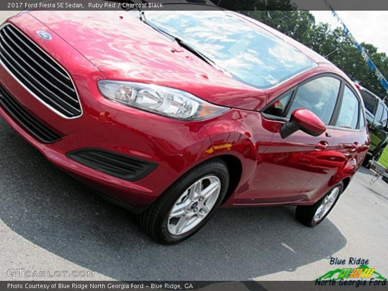 Ruby Red / Charcoal Black 2017 Ford Fiesta SE Sedan