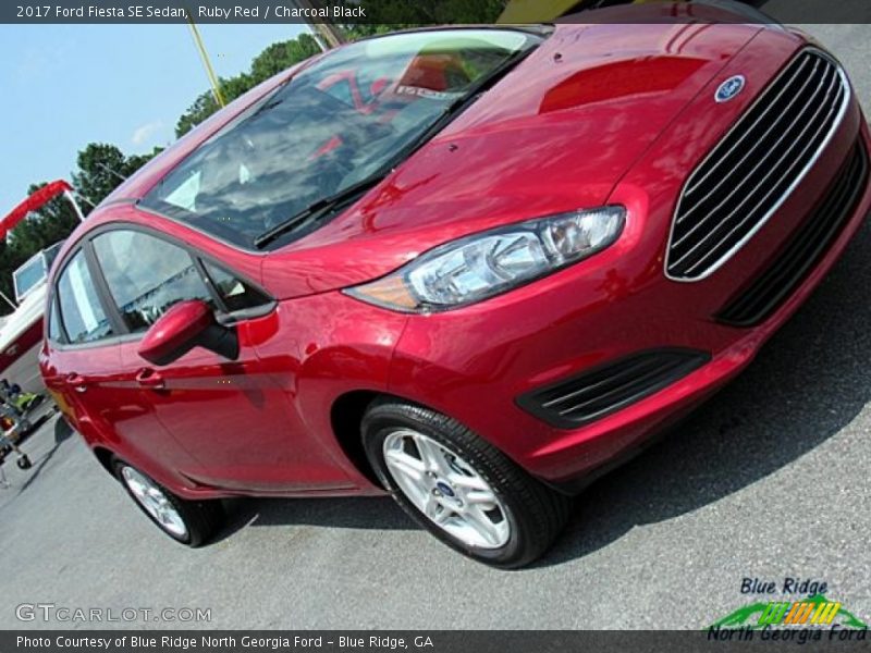 Ruby Red / Charcoal Black 2017 Ford Fiesta SE Sedan