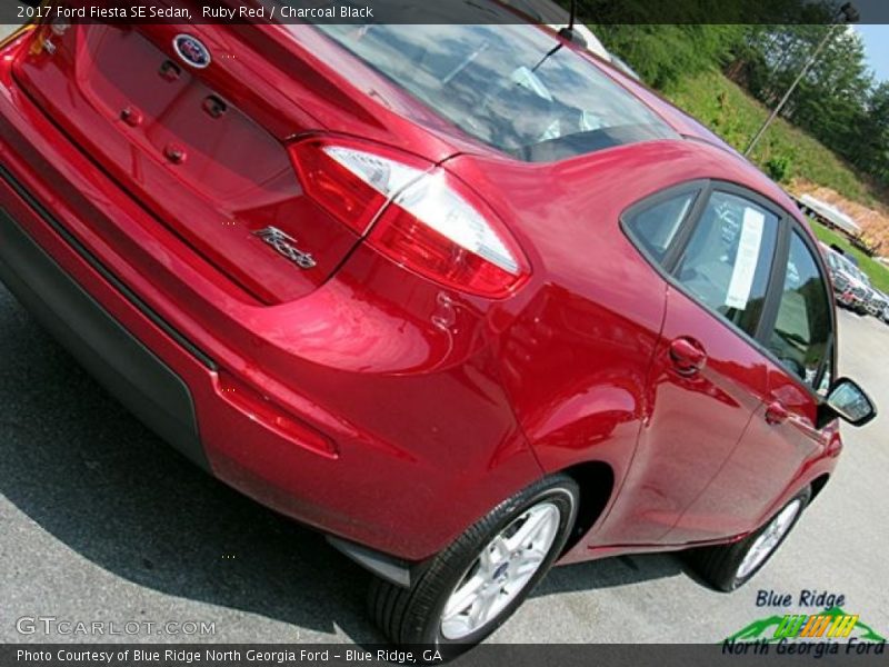 Ruby Red / Charcoal Black 2017 Ford Fiesta SE Sedan
