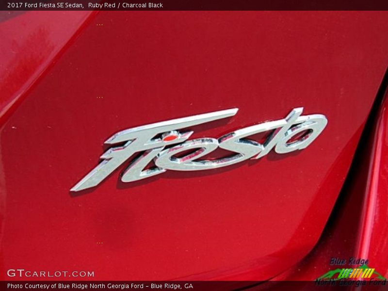 Ruby Red / Charcoal Black 2017 Ford Fiesta SE Sedan