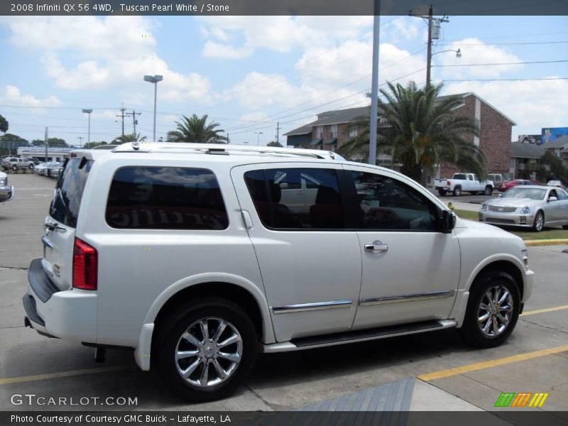 Tuscan Pearl White / Stone 2008 Infiniti QX 56 4WD