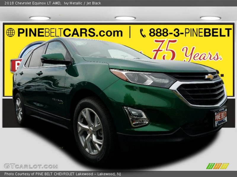 Ivy Metallic / Jet Black 2018 Chevrolet Equinox LT AWD
