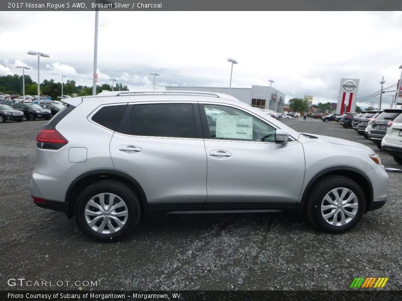 Brilliant Silver / Charcoal 2017 Nissan Rogue S AWD