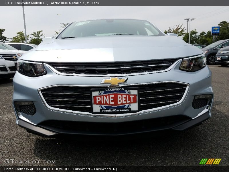 Arctic Blue Metallic / Jet Black 2018 Chevrolet Malibu LT