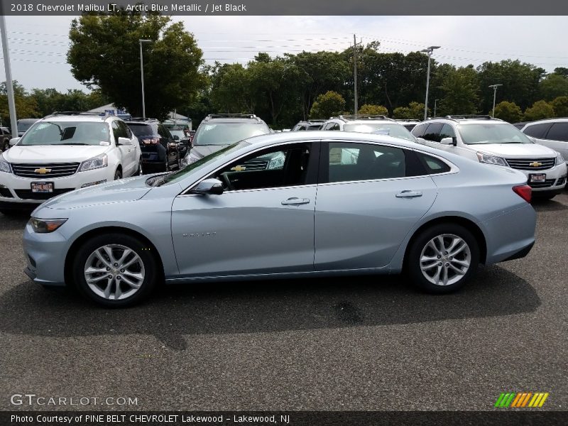 Arctic Blue Metallic / Jet Black 2018 Chevrolet Malibu LT