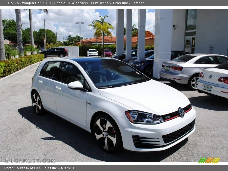 Pure White / Titan Black Leather 2015 Volkswagen Golf GTI 4-Door 2.0T Autobahn