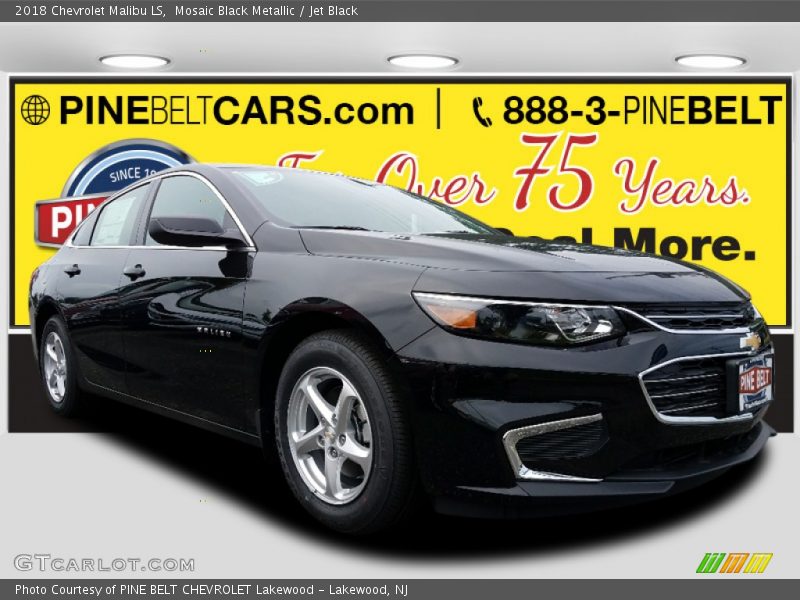 Mosaic Black Metallic / Jet Black 2018 Chevrolet Malibu LS