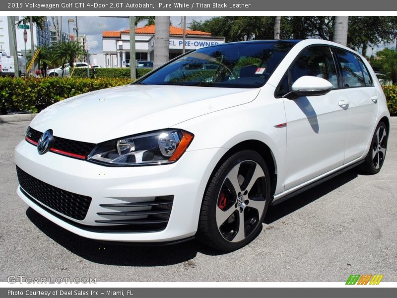 Pure White / Titan Black Leather 2015 Volkswagen Golf GTI 4-Door 2.0T Autobahn